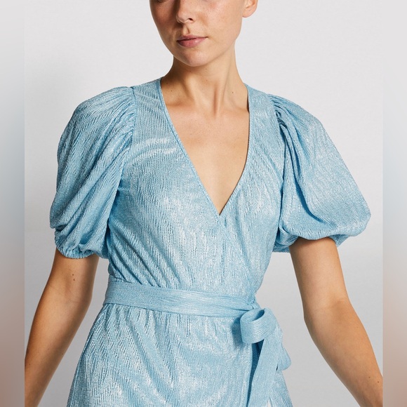 ROTATE BY BIRGER CHRISTENSEN | Frida Metallic Textured Dress - Picture 4 of 8